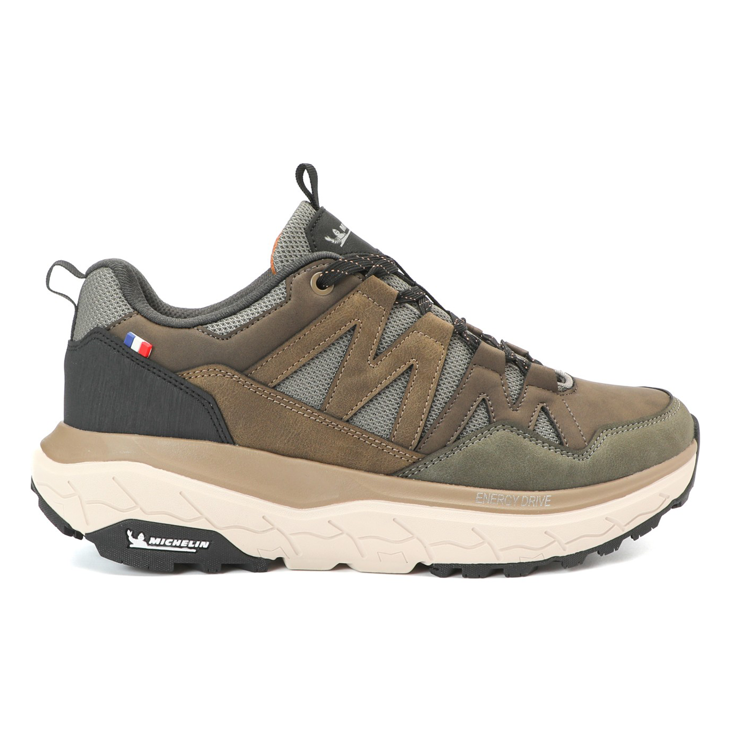 Zapatilla Trail Running Hombre Color Khaki y Café Michelin AW10-1