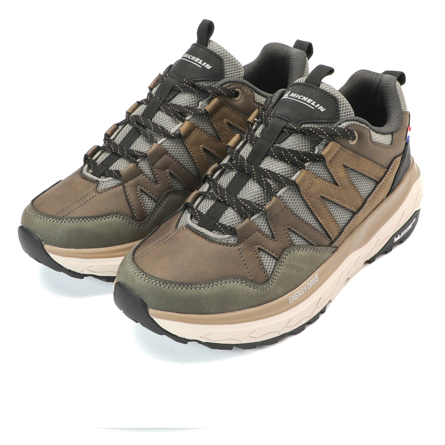 Zapatilla Trail Running Hombre Color Khaki y Café Michelin AW10-4
