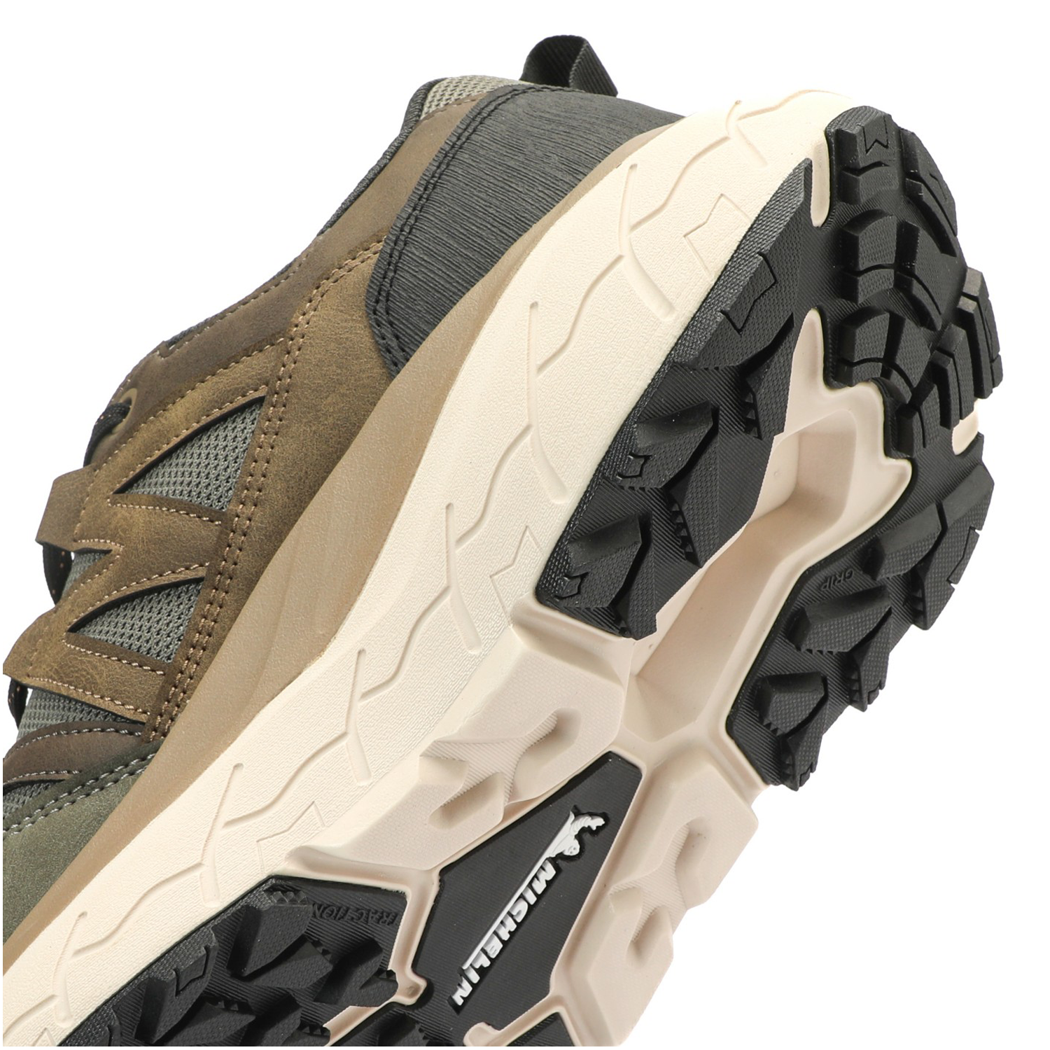 Zapatilla Trail Running Hombre Color Khaki y Café Michelin AW10-6