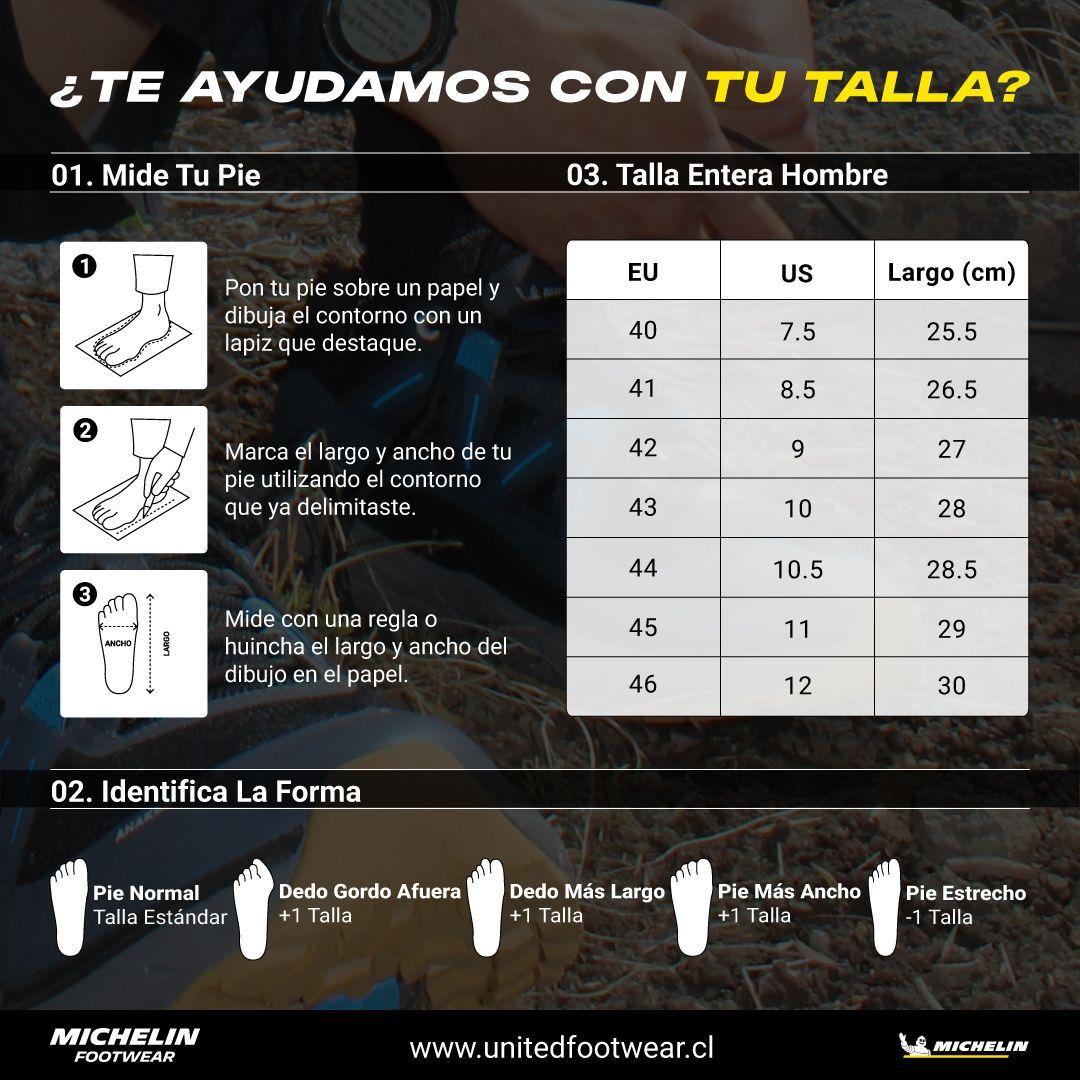 Zapatilla Casual Urbana Hombre Blanco Negro Michelin Ps20-7