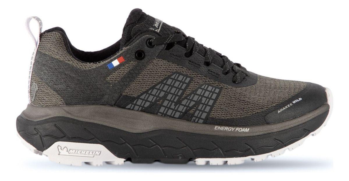Zapatilla Trail Running Mujer Negro Y Lila Michelin Aw01-6