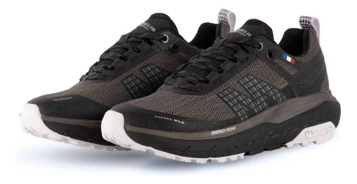 Zapatilla Trail Running Mujer Negro Y Lila Michelin Aw01-9