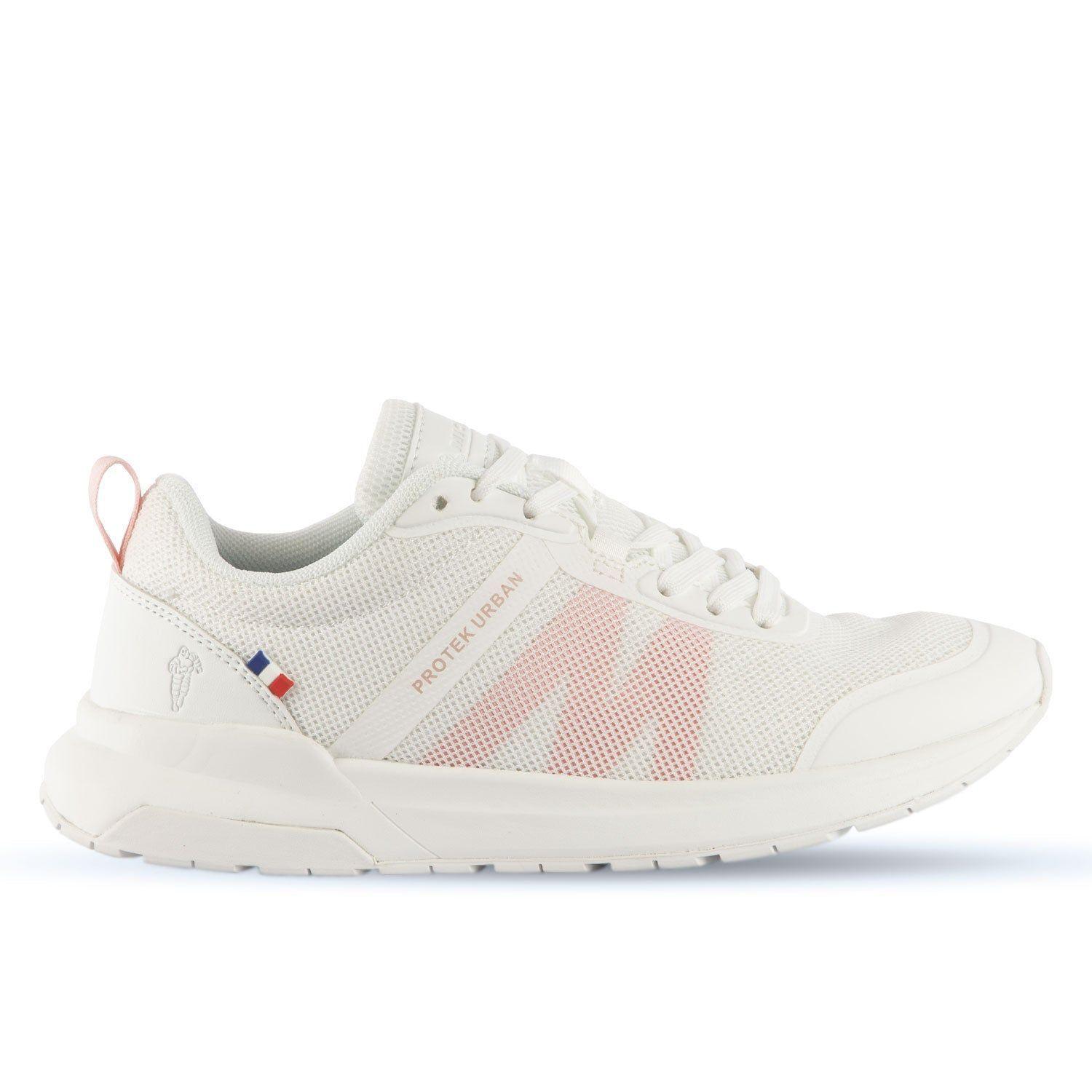 Zapatilla Urbana Casual Mujer Blanca Y Rosado Michelin Pu15-1