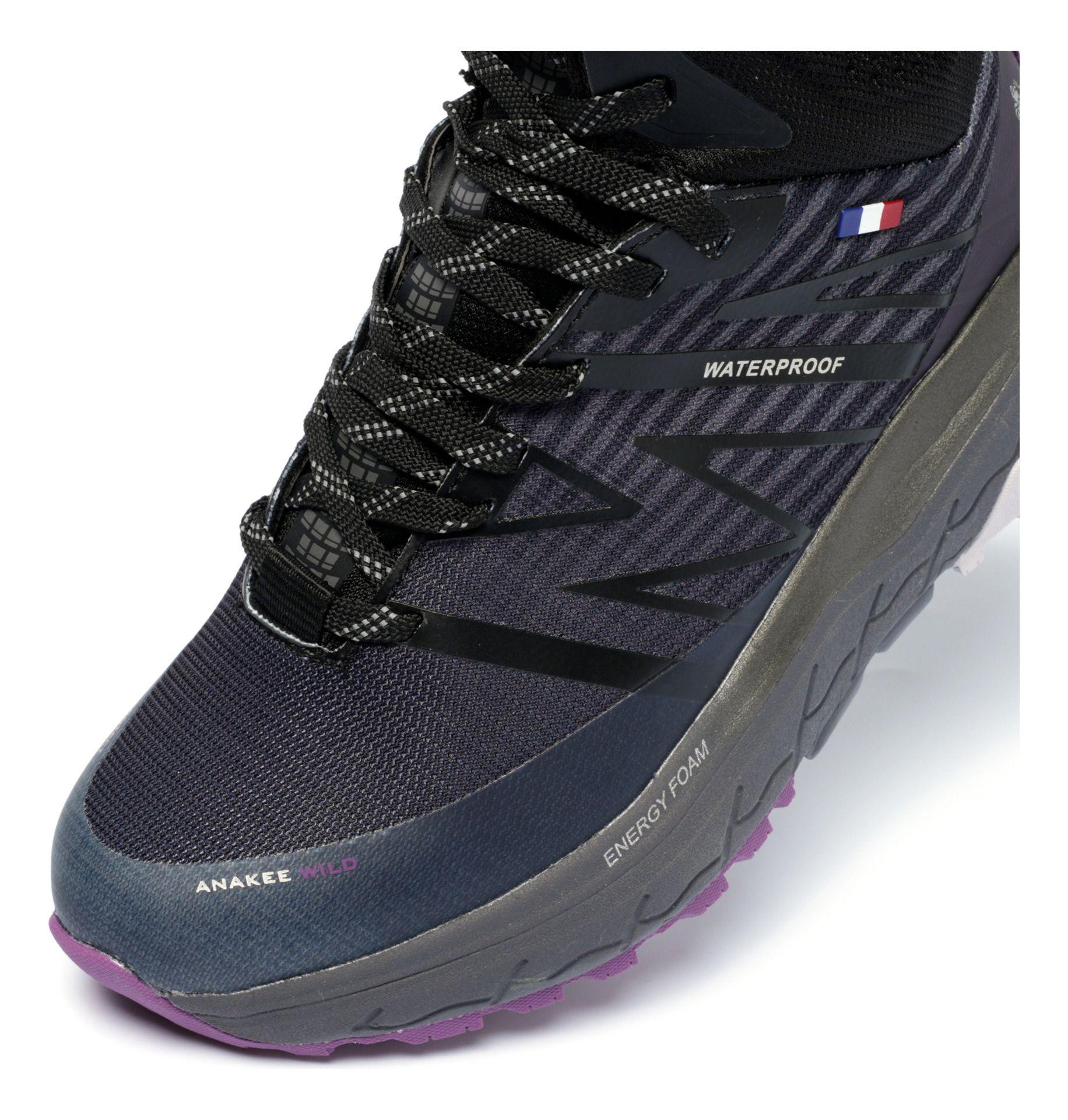 Botín Outdoor Impermeable Mujer Negro Morado Michelin Aw03-3