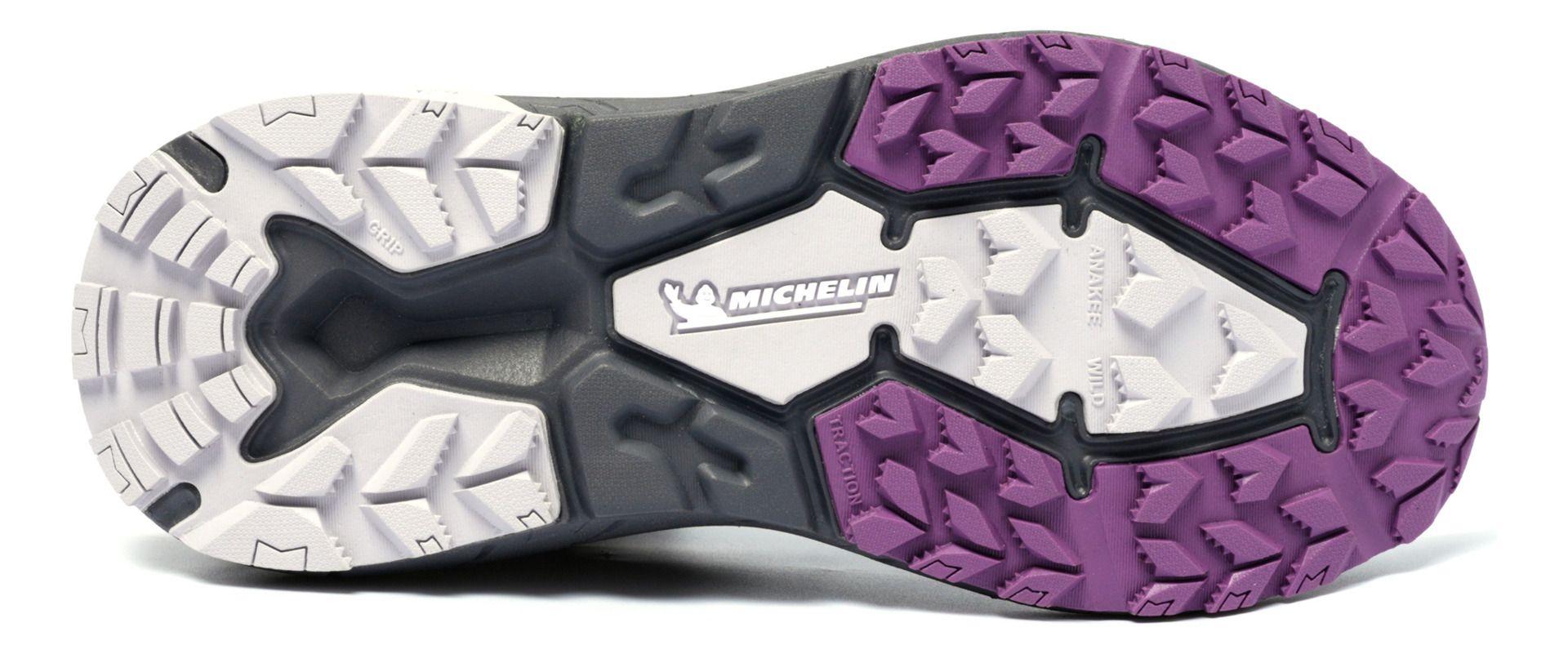 Botín Outdoor Impermeable Mujer Negro Morado Michelin Aw03-4