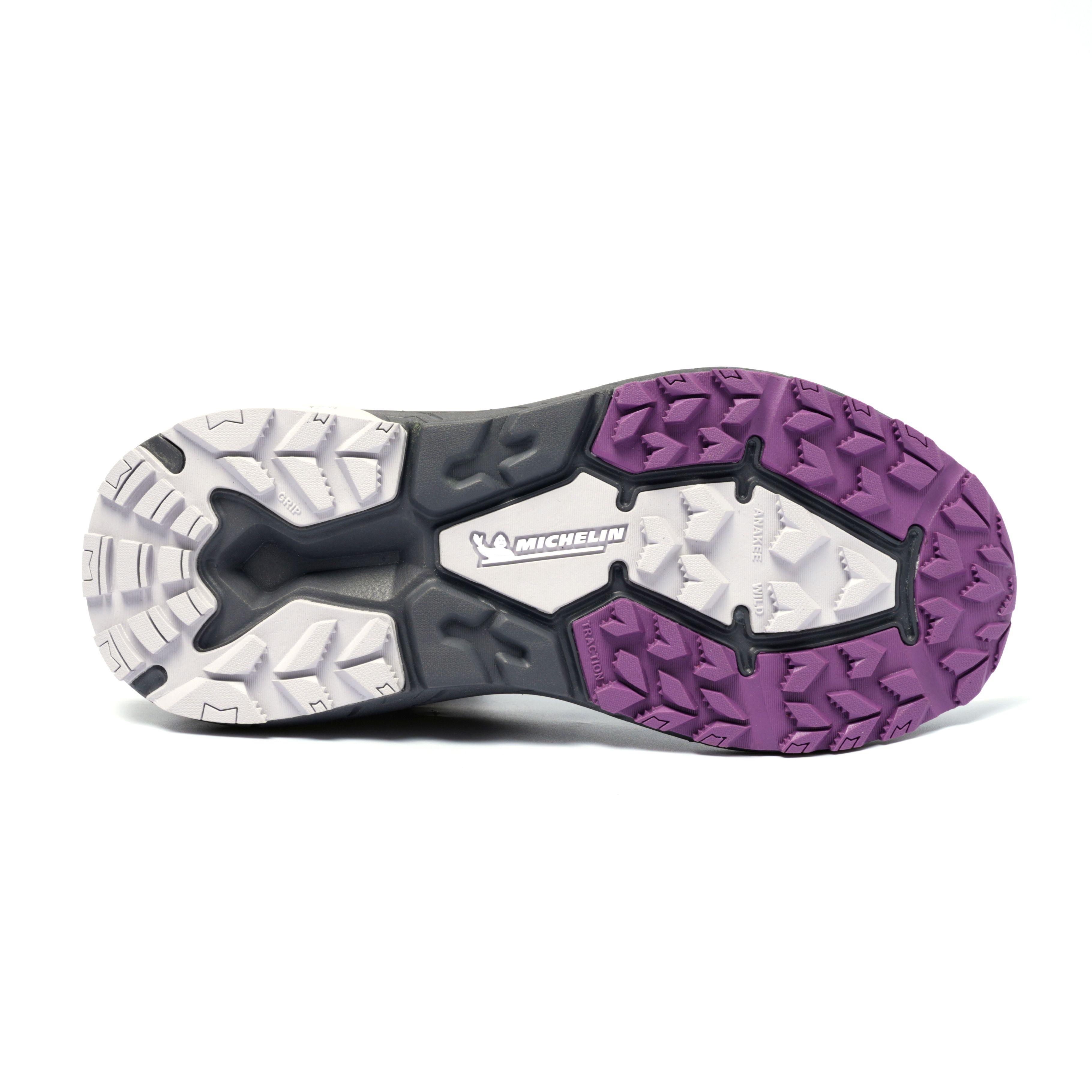 Botín Outdoor Impermeable Negro Morado Mujer Michelin Aw04-2