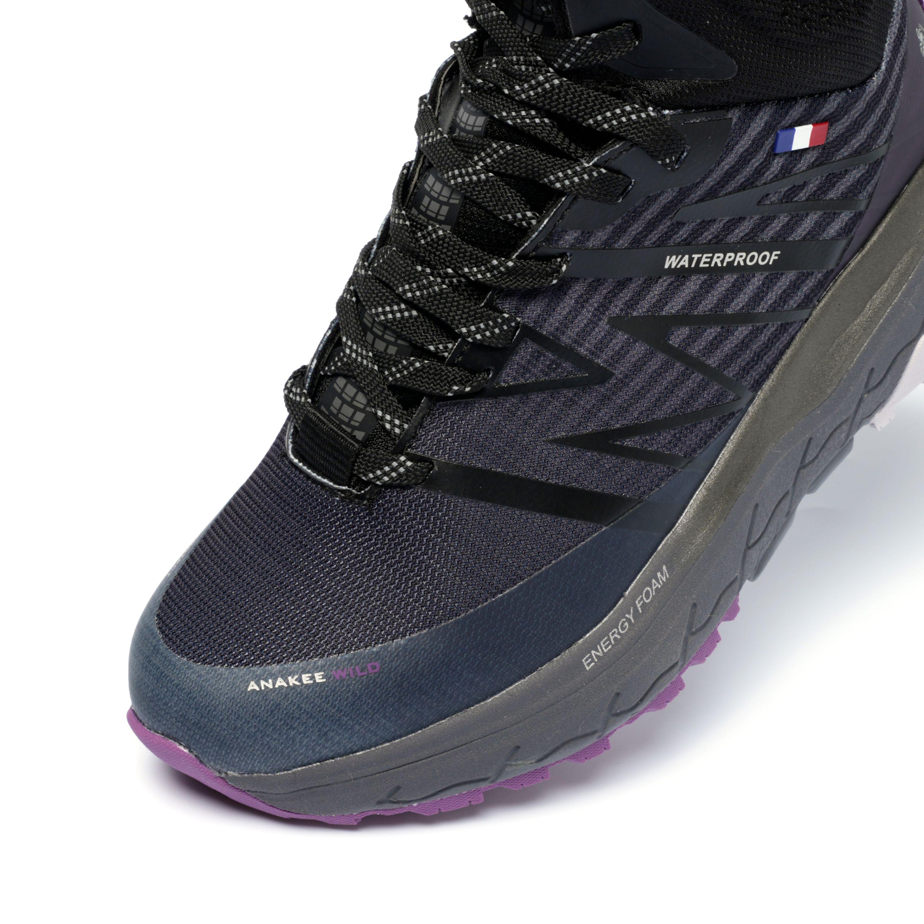 Botín Outdoor Impermeable Negro Morado Mujer Michelin Aw04-5