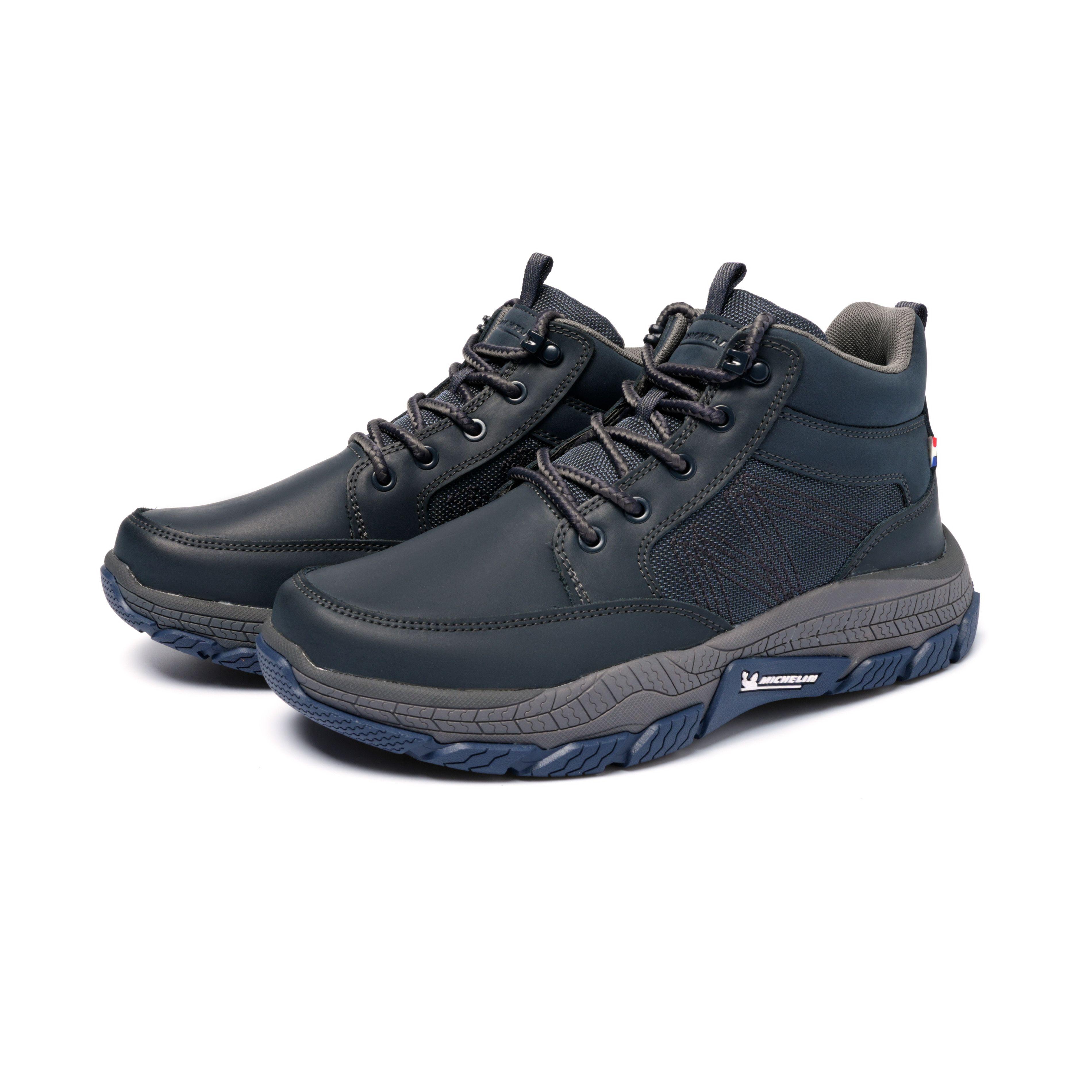 Zapatilla Botín Casual Urbano Hombre Azul Michelin Df08-4