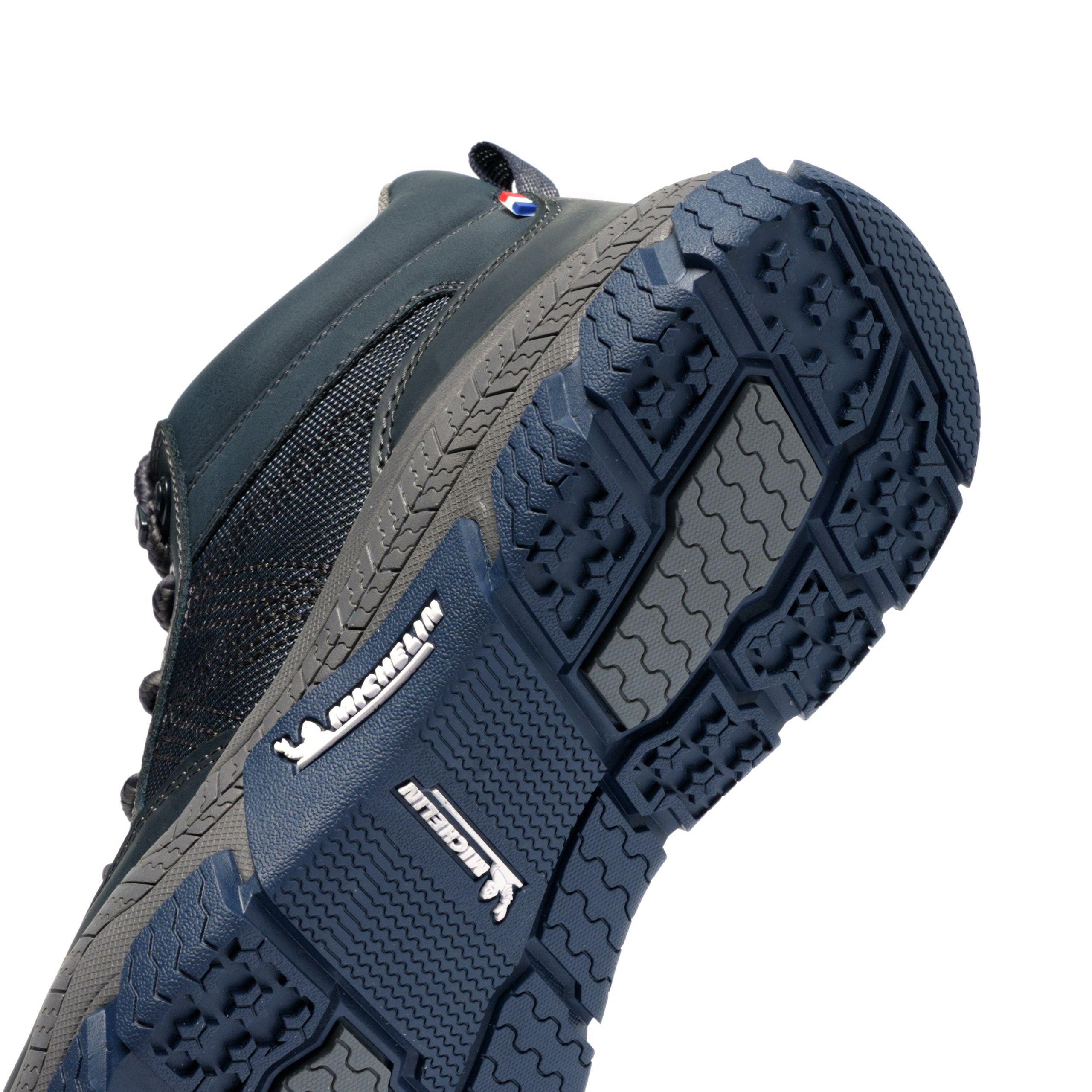 Zapatilla Botín Casual Urbano Hombre Azul Michelin Df08-6