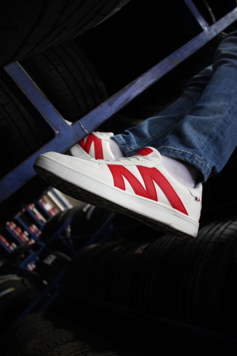 Zapatilla Urbana Hombre Blanco Y Rojo Michelin Ps20-2