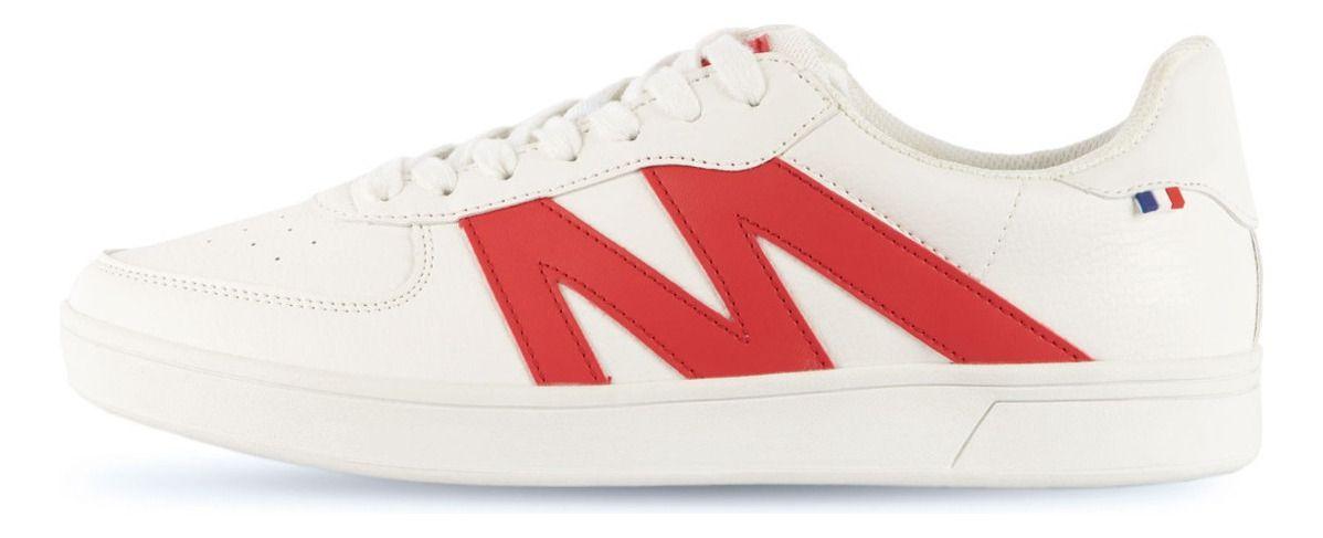 Zapatilla Urbana Hombre Blanco Y Rojo Michelin Ps20-3