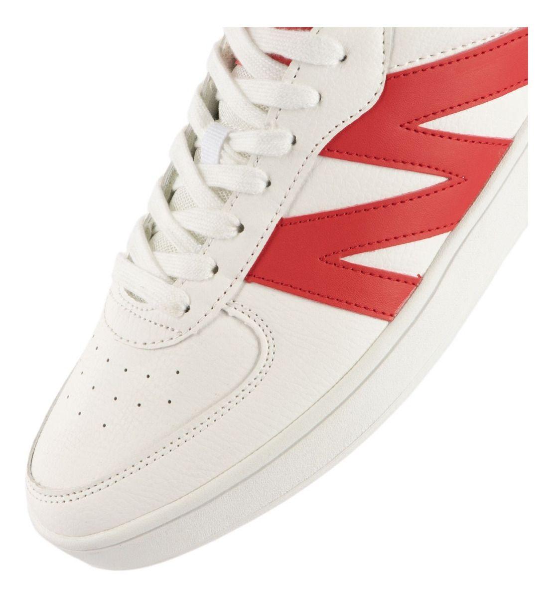 Zapatilla Urbana Hombre Blanco Y Rojo Michelin Ps20-4