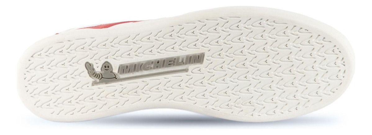 Zapatilla Urbana Hombre Blanco Y Rojo Michelin Ps20-6