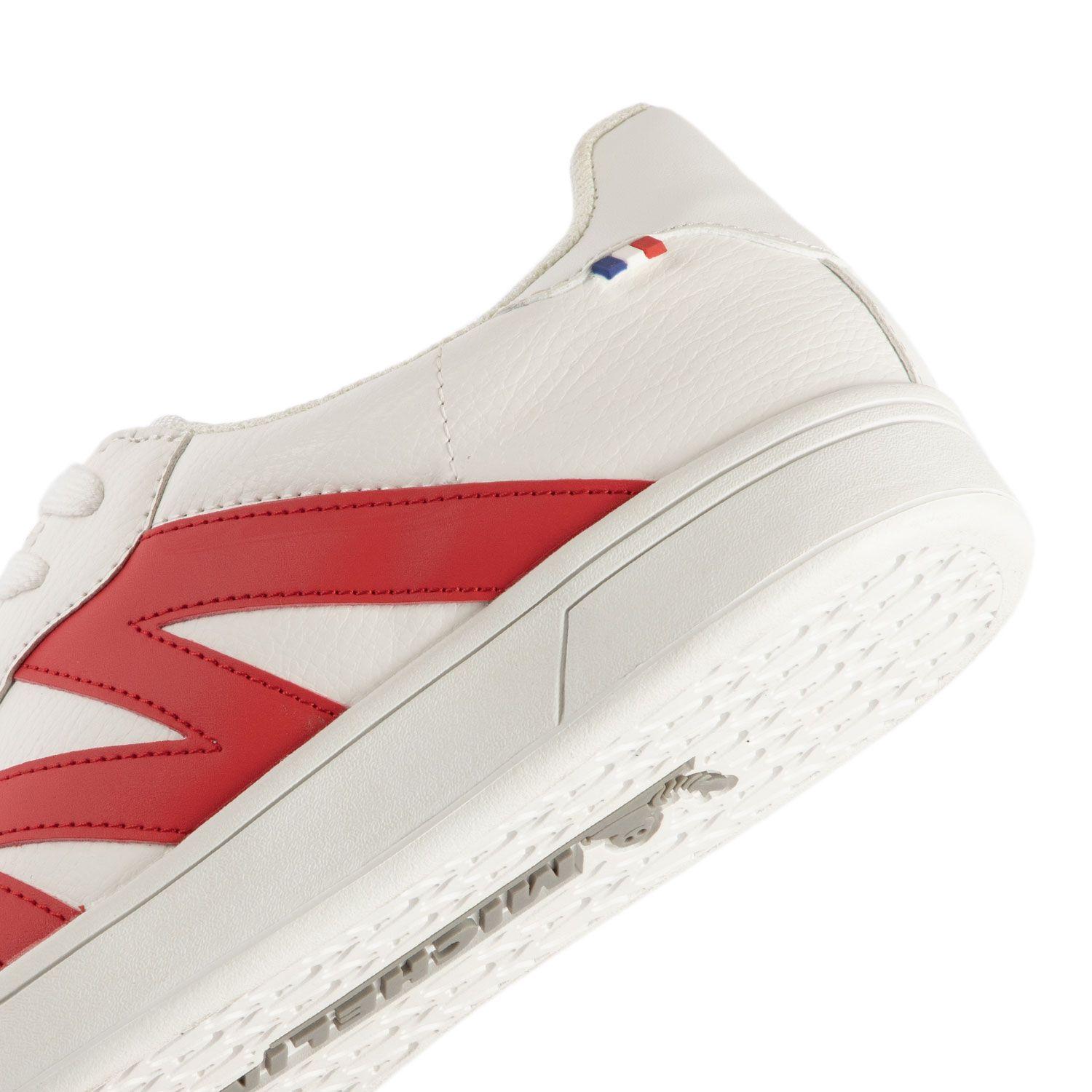Zapatilla Urbana Hombre Blanco Y Rojo Michelin Ps20-5