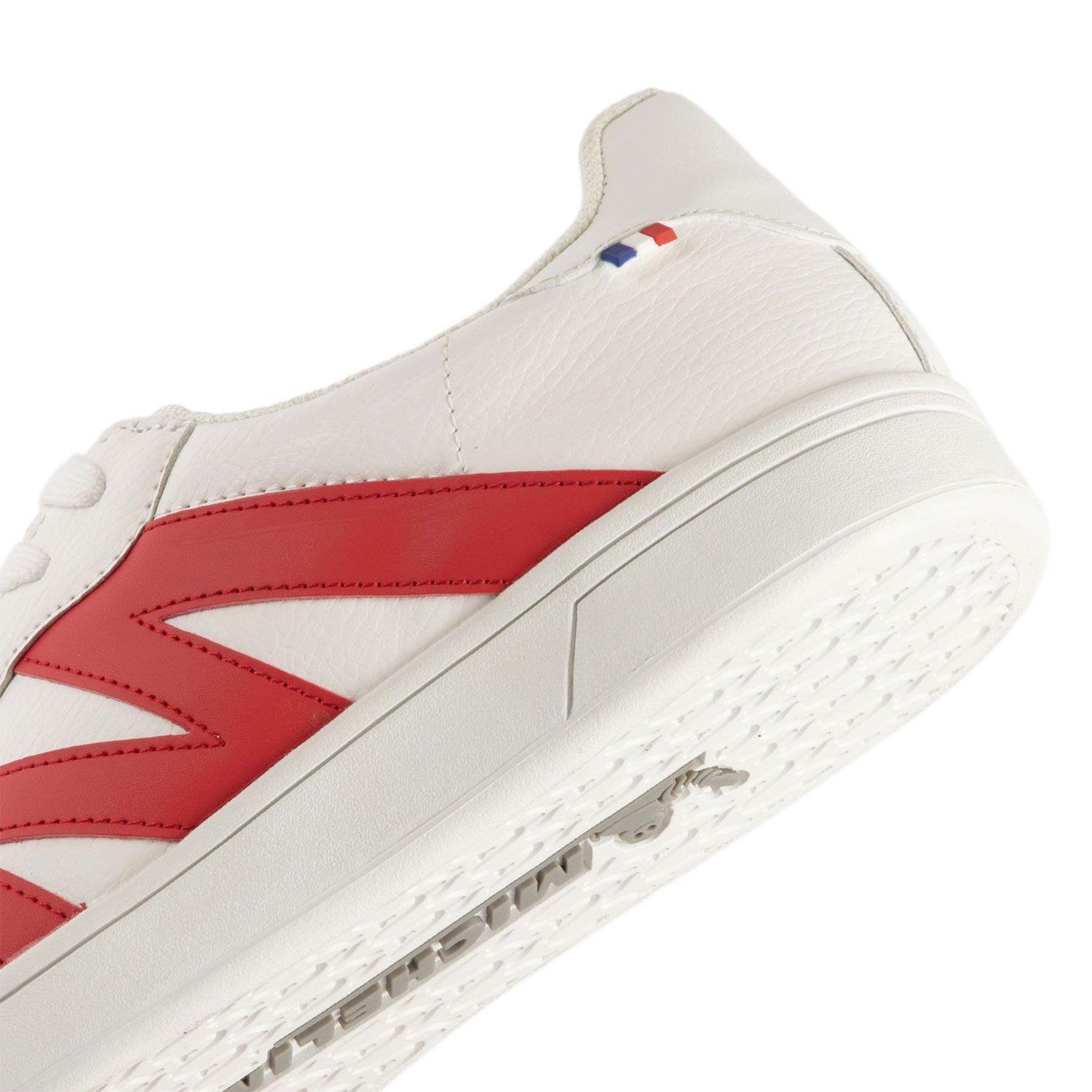 Zapatilla Urbana Hombre Blanco Y Rojo Michelin Ps20-6
