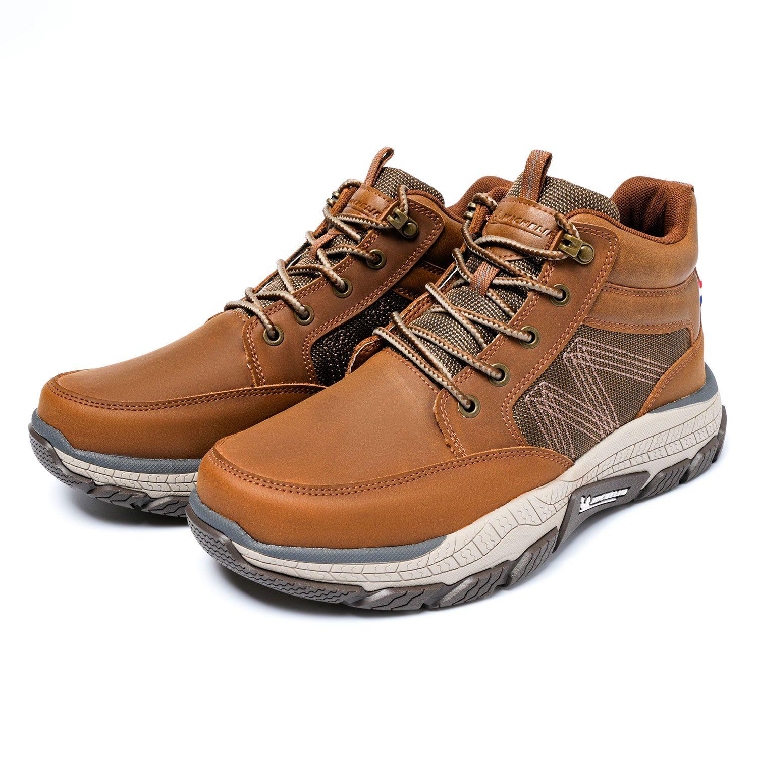 Zapatilla Botín Urban Casual Hombre Café Camel Michelin Df08-4