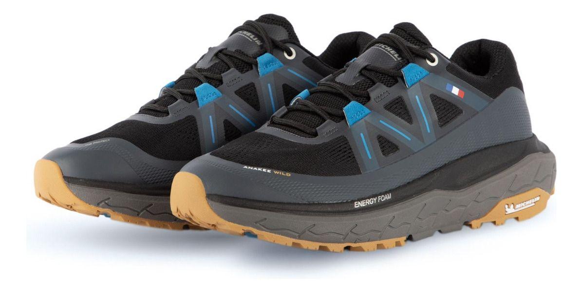 Zapatillas Trail Running Hombre Negro Y Azul  Michelin Aw02-3