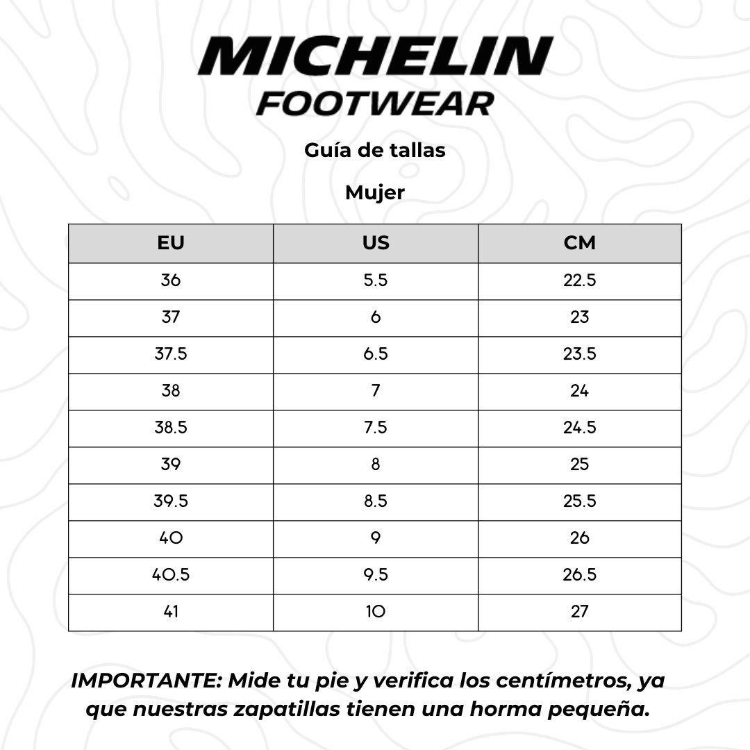 Zapatilla Urbana Mujer Color Negra Y Blanco Michelin Ps19-6