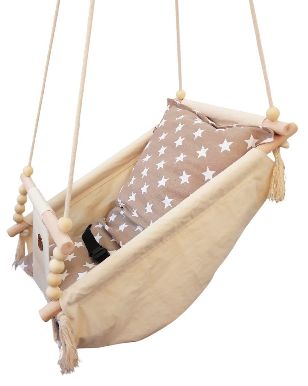 COLUMPIO CUNA Y HAMACA PARA BEBÉ CON CINTURÓN DE SEGURIDAD-2