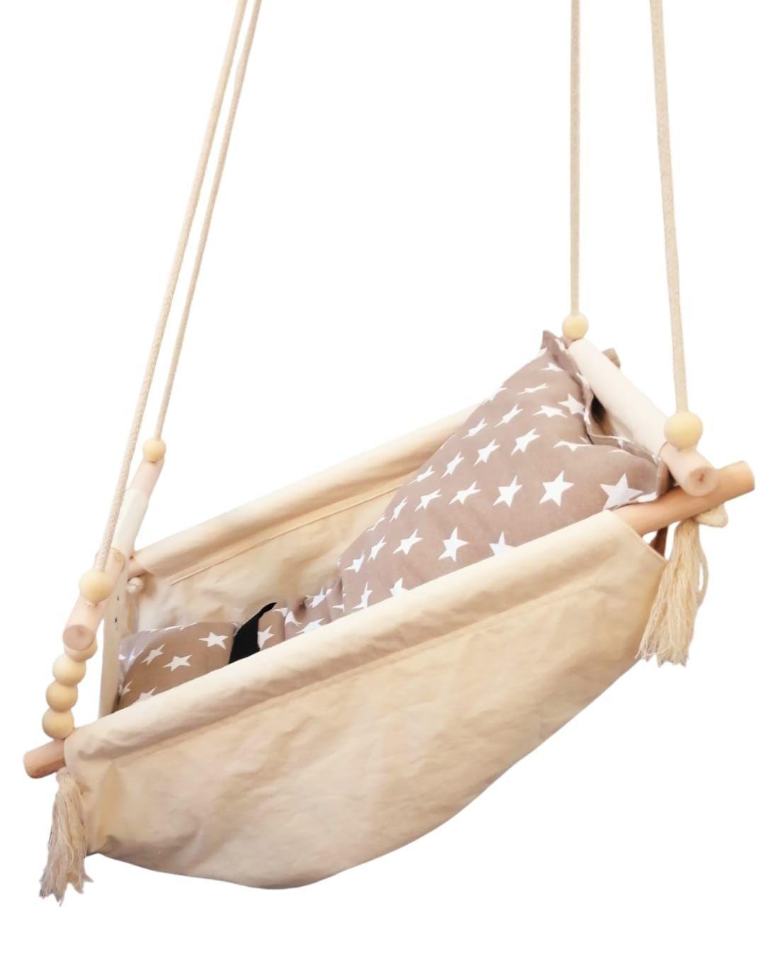 COLUMPIO CUNA Y HAMACA PARA BEBÉ CON CINTURÓN DE SEGURIDAD-4