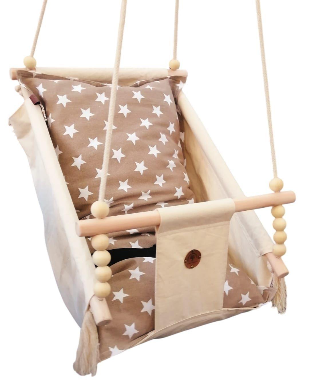 COLUMPIO CUNA Y HAMACA PARA BEBÉ CON CINTURÓN DE SEGURIDAD-5