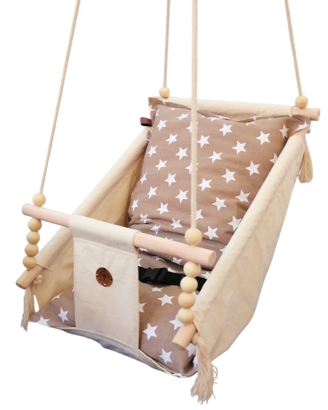 COLUMPIO CUNA Y HAMACA PARA BEBÉ CON CINTURÓN DE SEGURIDAD-6