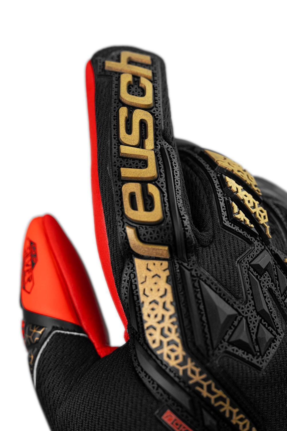 Guante Arquero Attrakt Freegel Silver GK25 Negro-Rojo-4