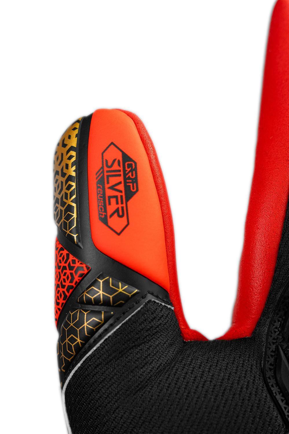 Guante Arquero Attrakt Freegel Silver GK25 Negro-Rojo-5