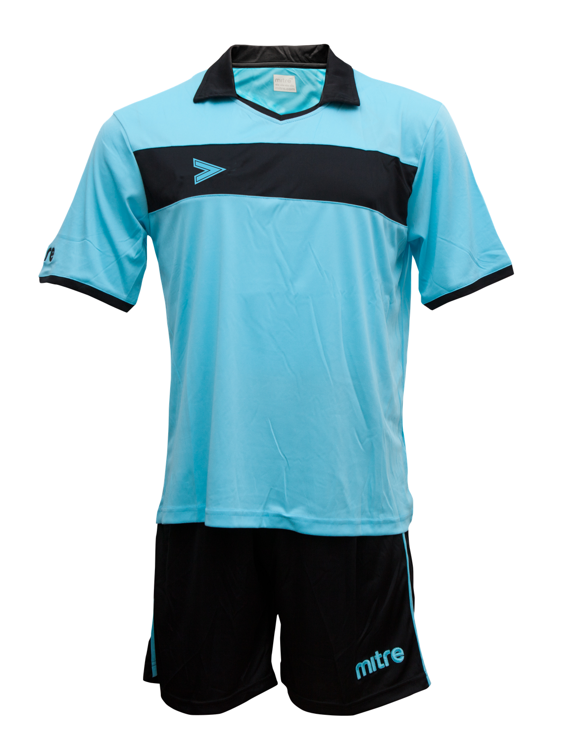 Uniforme de futbol London delta hombre Mitre celeste negro-0