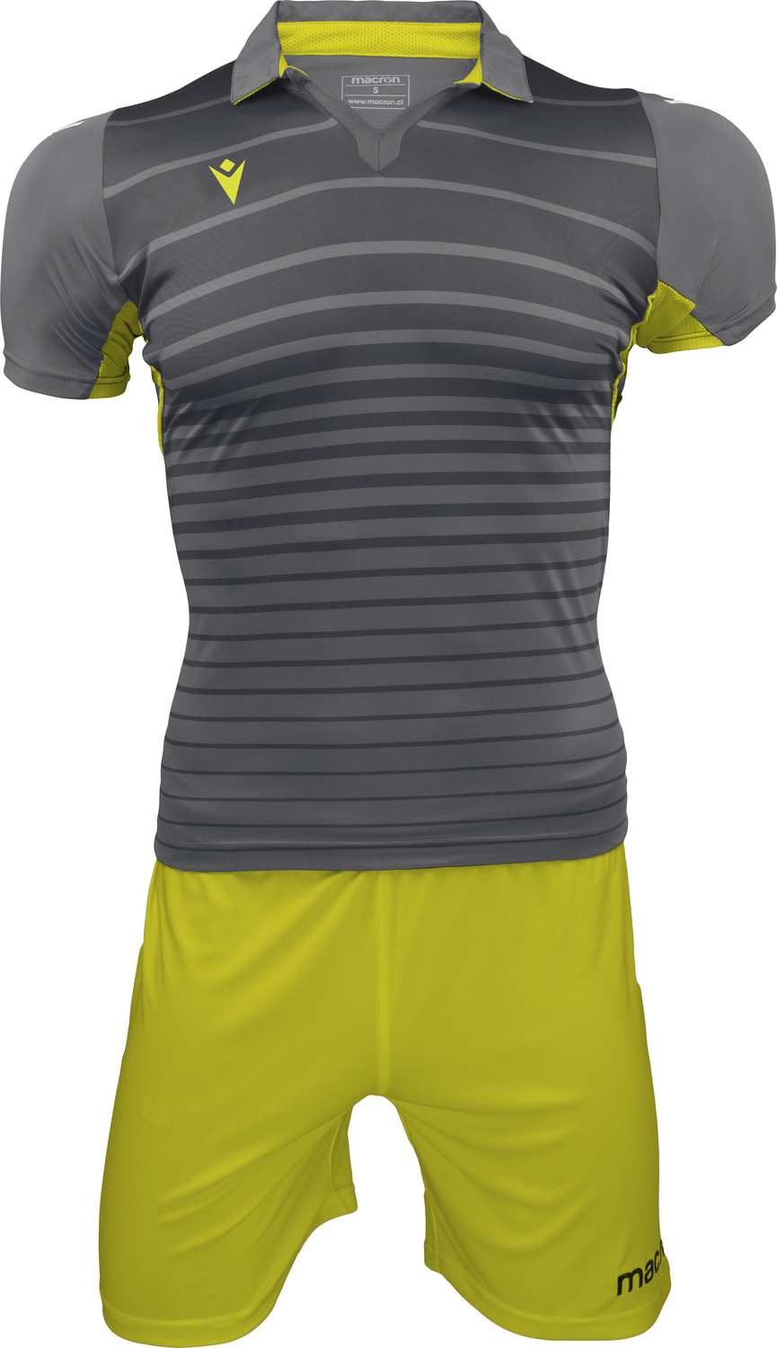 Uniforme Fútbol Tabit Hero Adulto Gris-Amarillo Fluor-0