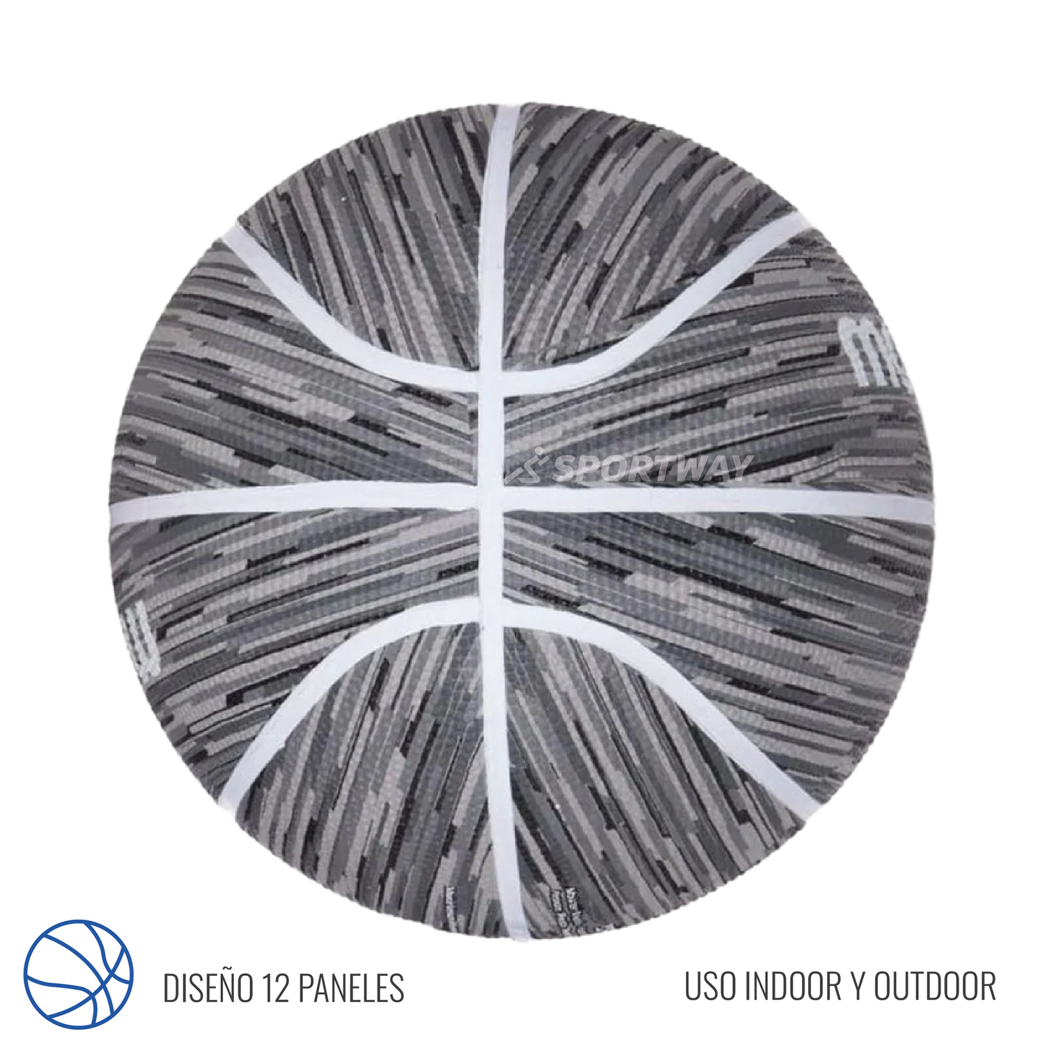 Balon Basquetbol Molten BF1600 Negro/Blanco Talla 7-2