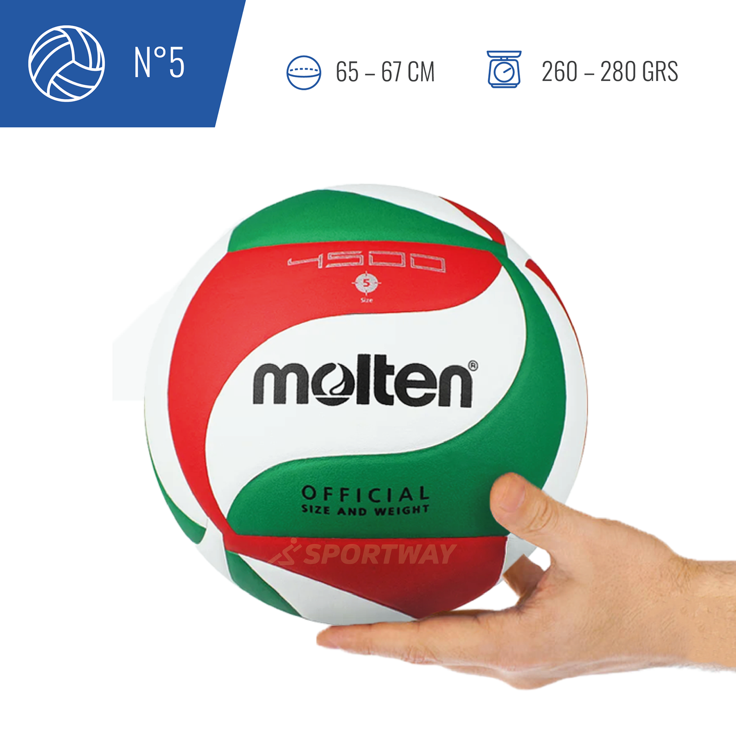 Balón de Vóleibol Molten V5M-4500 Ultra Touch-8
