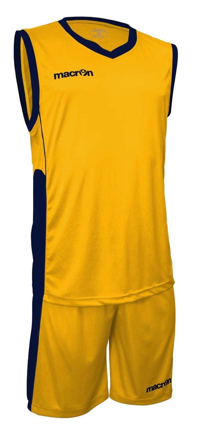 Uniforme de Básquetbol Macron Turin Amarillo-Azul Marino-0