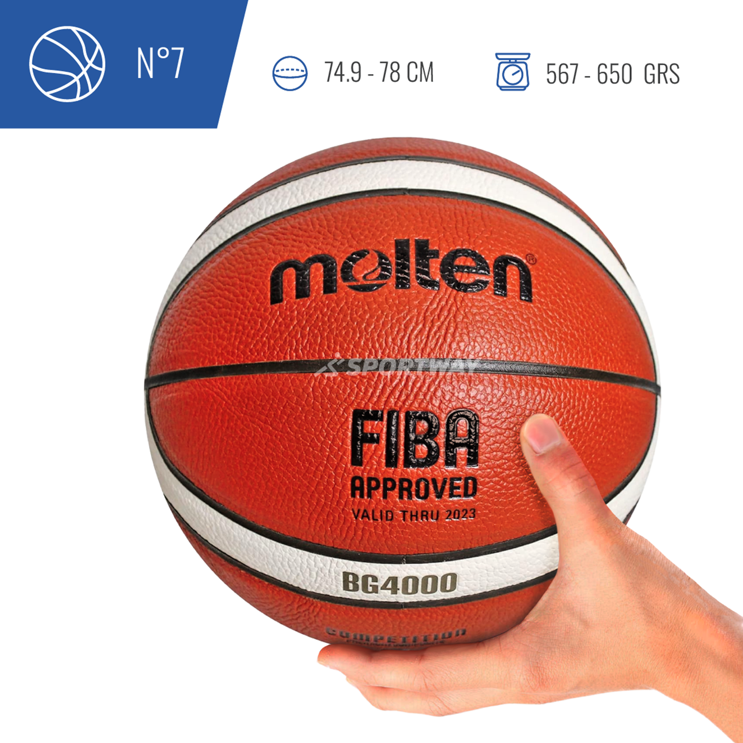 Balon Basquetbol Molten BG4000 Logo LNB Talla 7-3