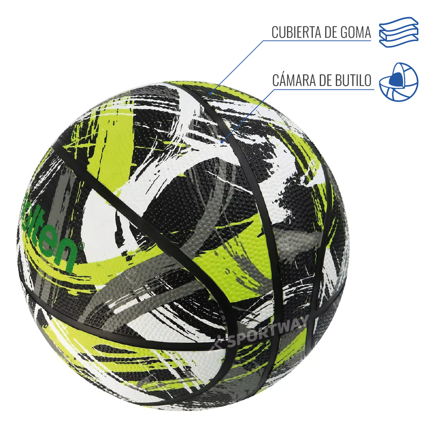 Balon Basquetbol Molten BF1601 Amarillo/Negro Talla 7-2