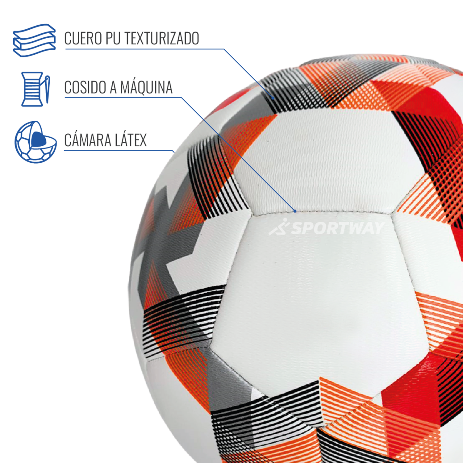Balon Futbol FG 1000 ANFP Logo Molten Blanco/Naranjo T5-2