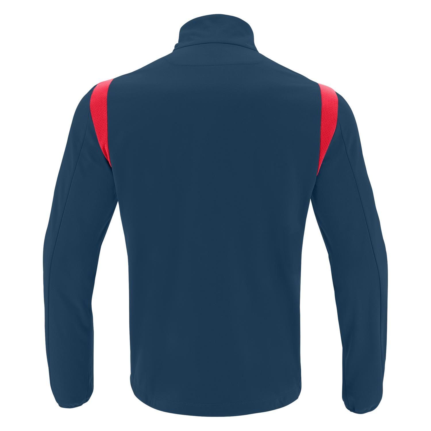 Polerón 1/4 Zipper Gange Macron Azul Marino-Rojo-3