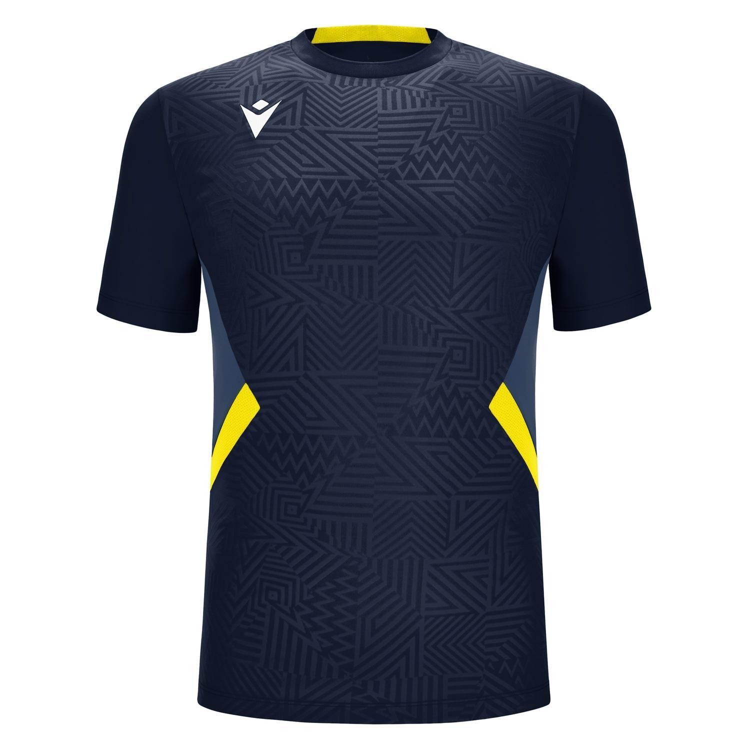Polera Shedir Macron Hombre Azul Marino-Amarillo-0