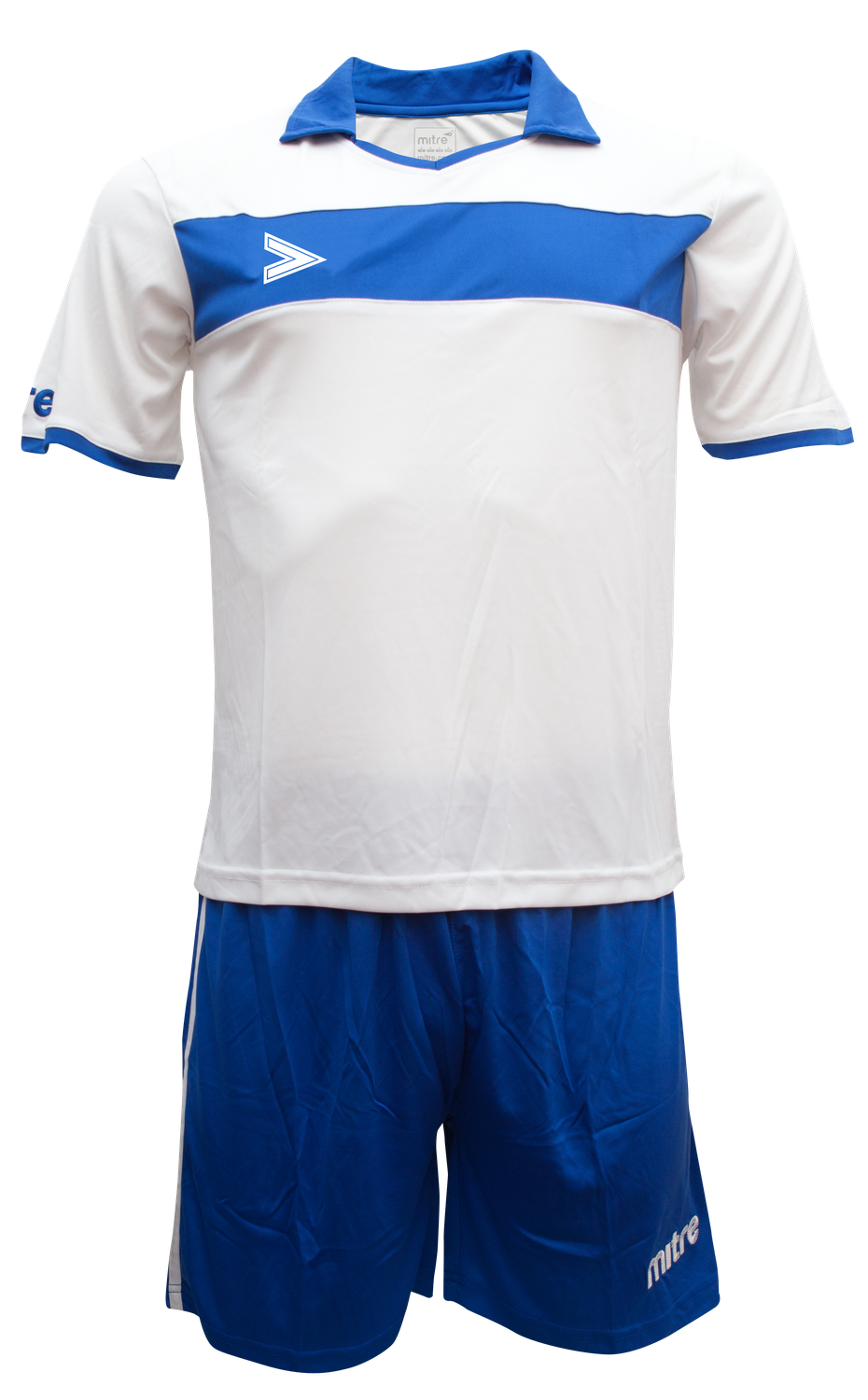 Uniforme de futbol London delta hombre Mitre blanco azulino-0