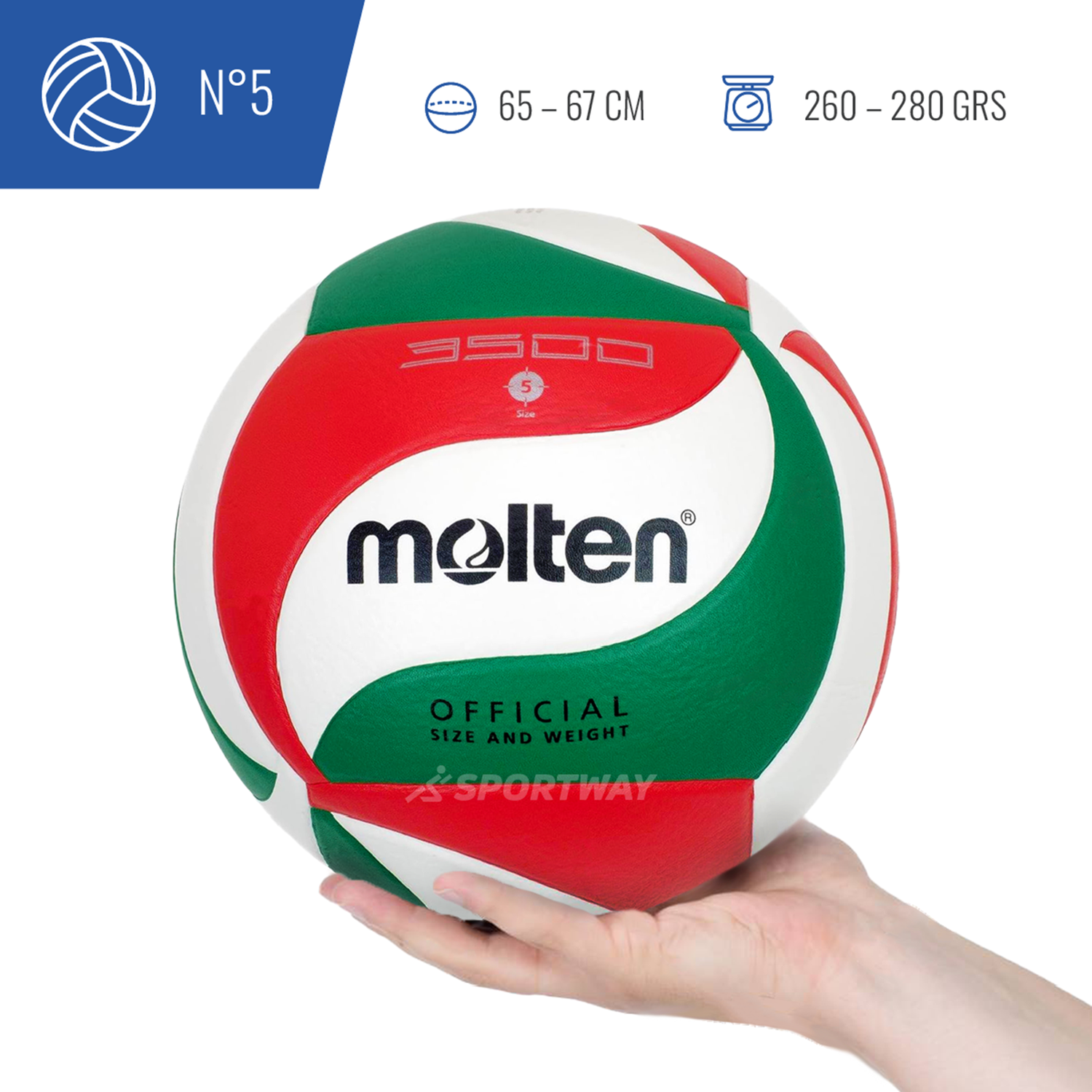 Balón de Vóleibol Molten V5M 3500 Soft Touch-7