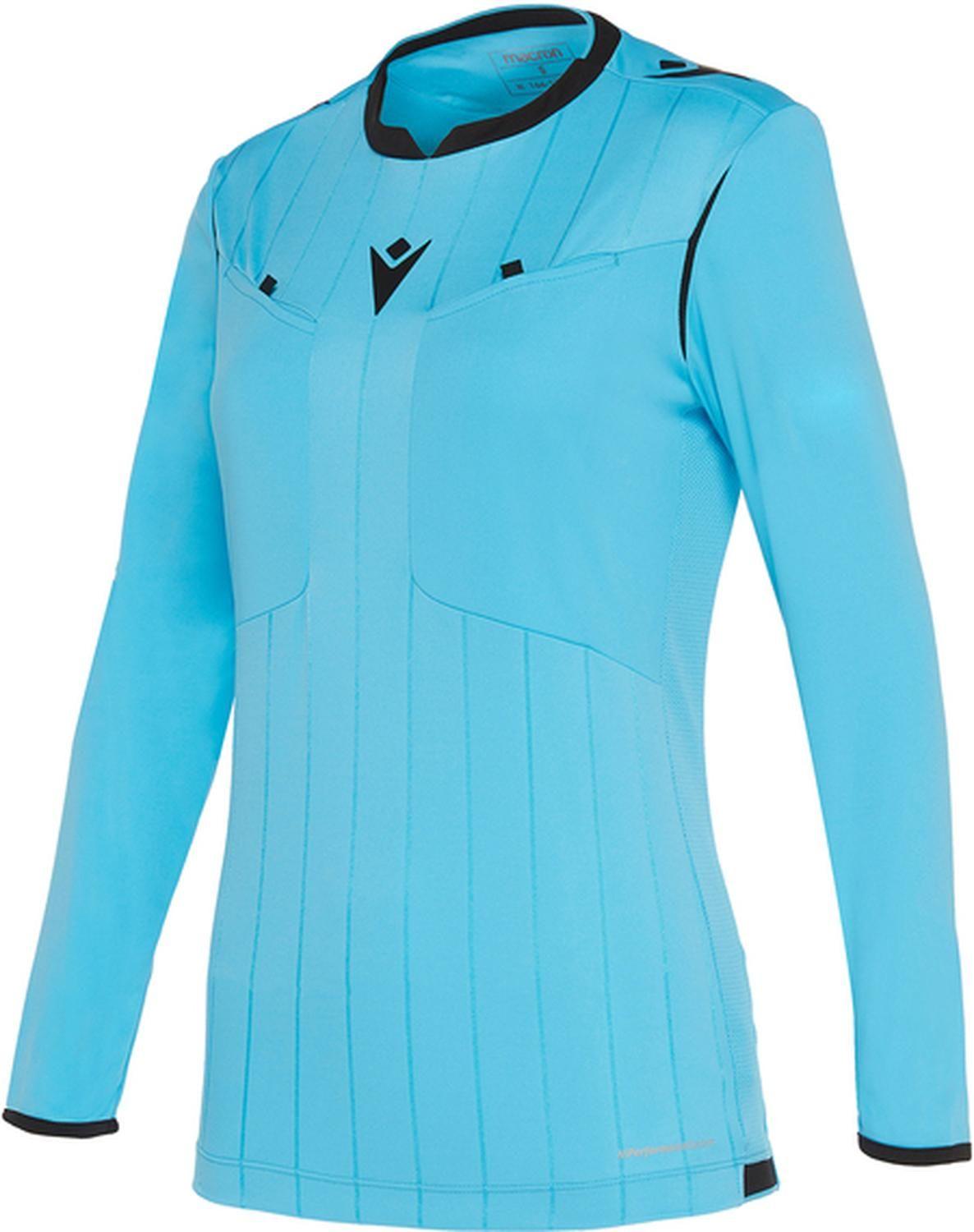 Camiseta Árbitro Macron Stephanie Manga Larga Celeste-0