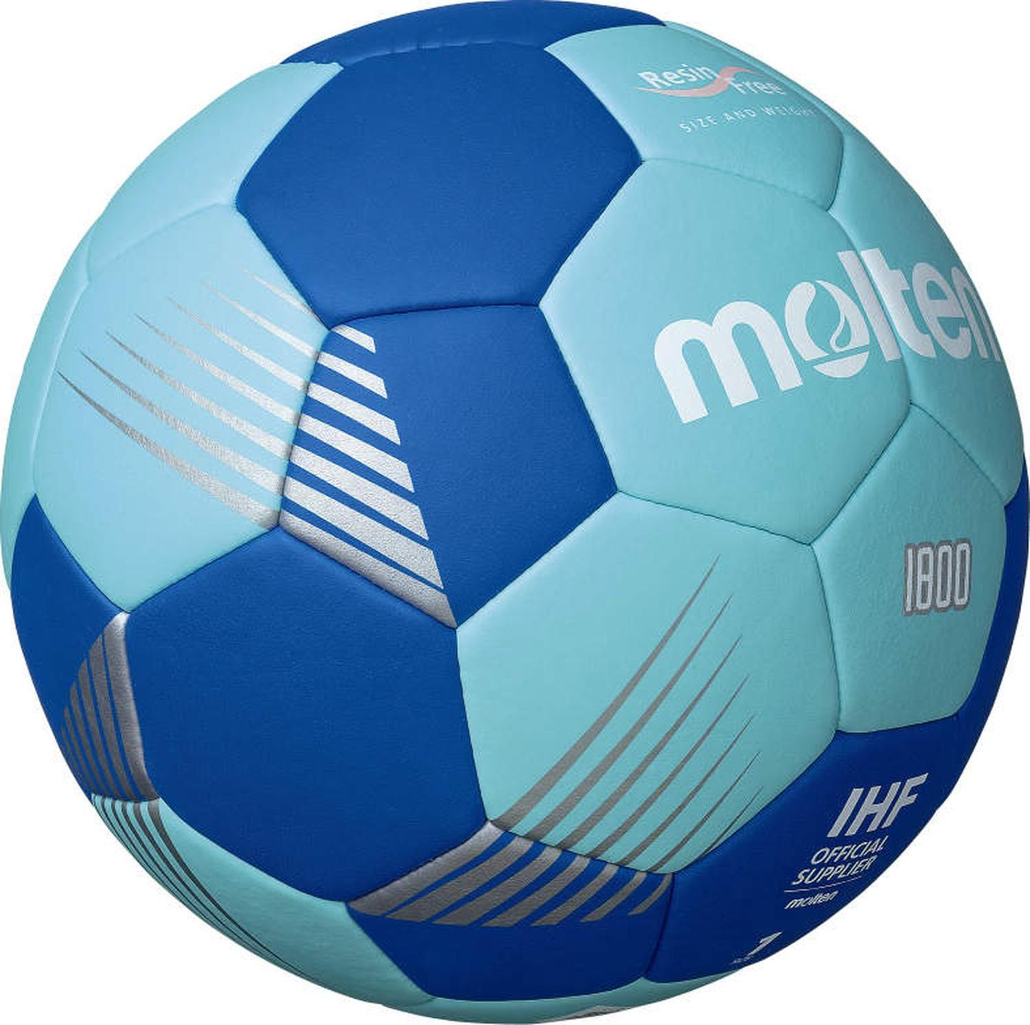 Balon Handbol Serie F1800 Resina Free Molten Turquesa T.1-2