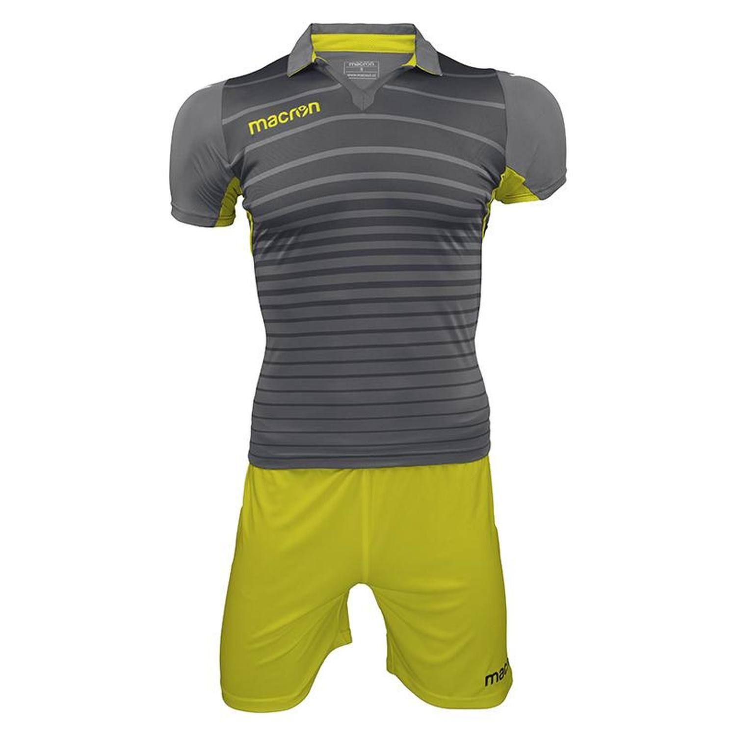 Uniforme Fútbol Tabit Macron Gris-Amarillo-0