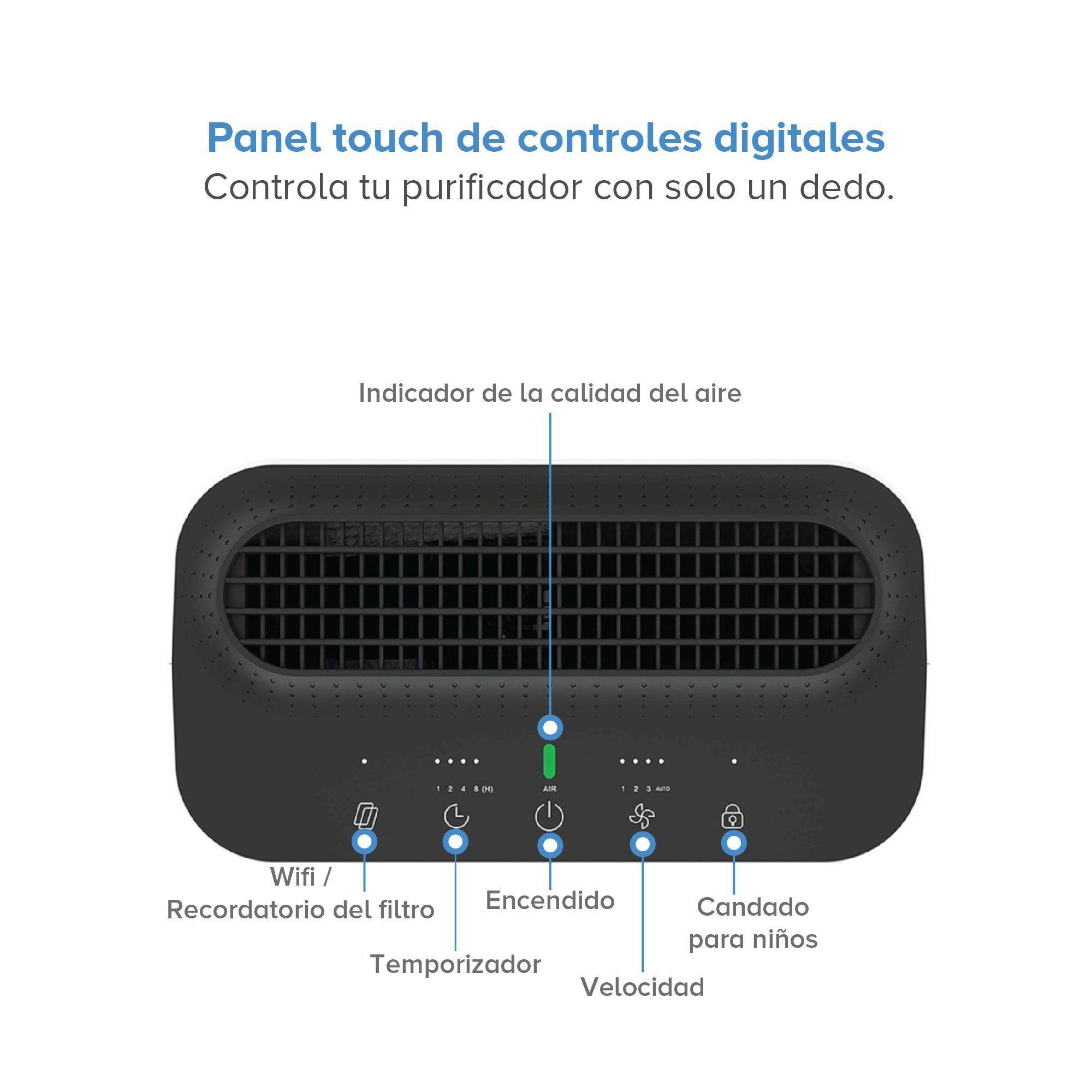 Purificador de Aire, Filtro HEPA para Virus y Bacterias, Elimina partículas PM 2.5, para casa u oficina, espacios de hasta 30m2 PHEPA01 Avera-4