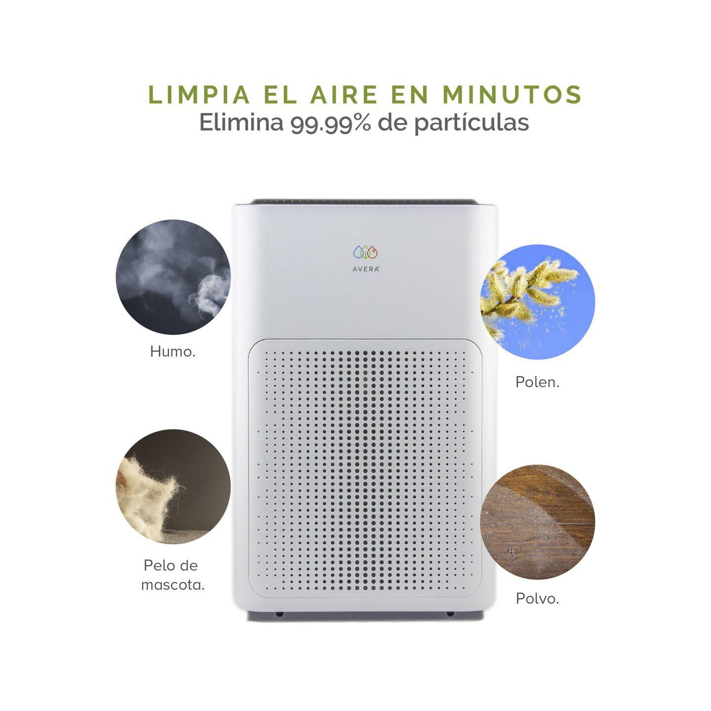 Purificador de Aire, Filtro HEPA para Virus y Bacterias, Elimina partículas PM 2.5, para casa u oficina, espacios de hasta 30m2 PHEPA01 Avera-6