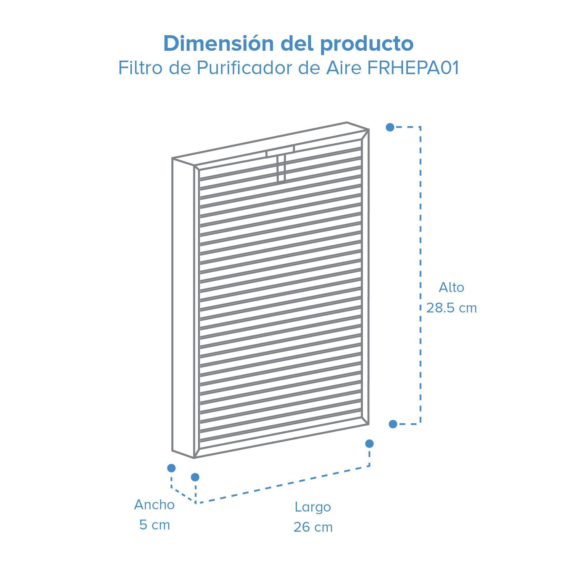 Filtro HEPA de Repuesto para Purificador de Aire PHEPA01, Elimina partículas PM 2.5 FRHEPA01 Avera-1
