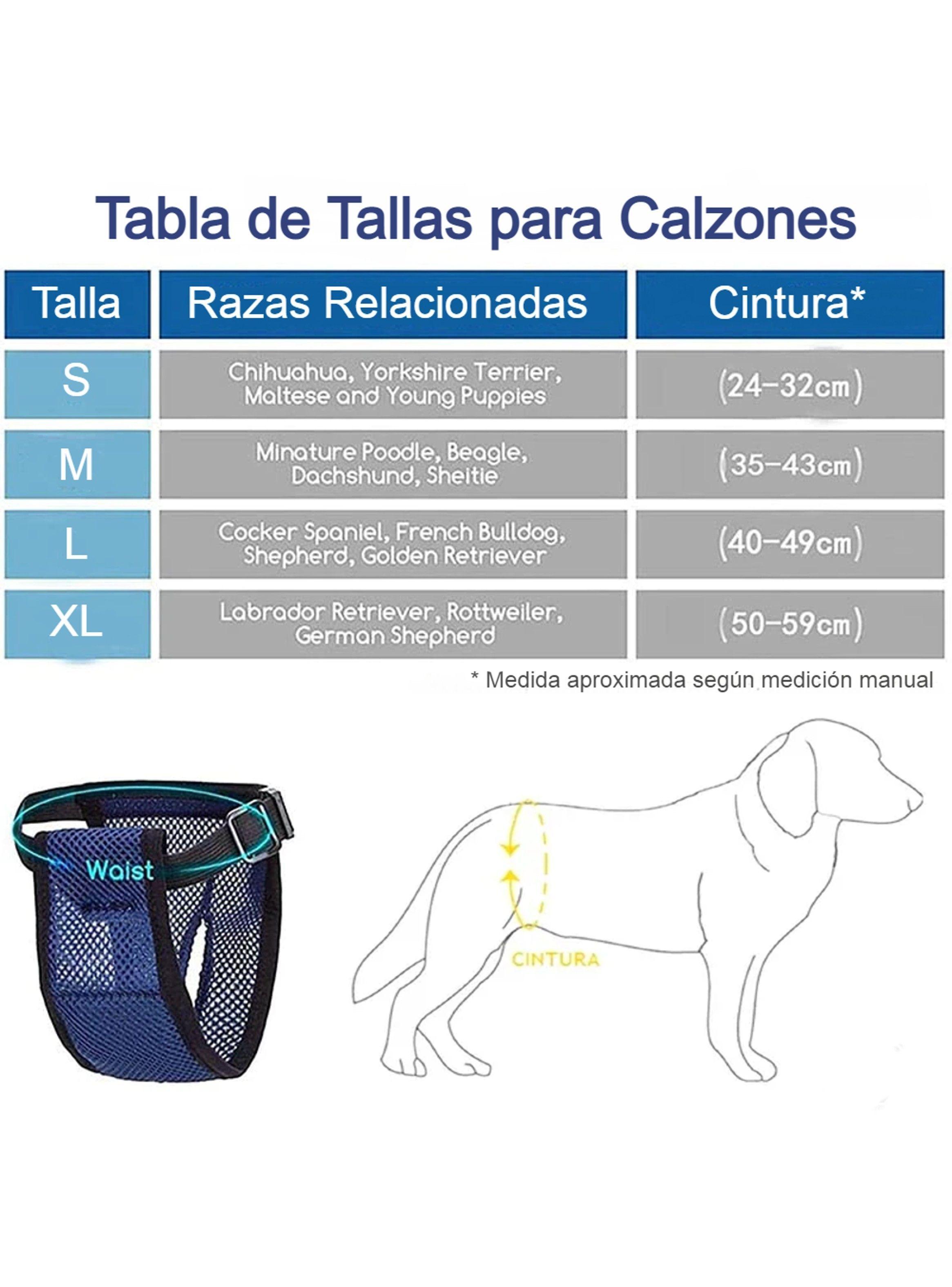 Calzones Para Celo Perritas Perras Sanitarios Transpirables Talla S - XL-1