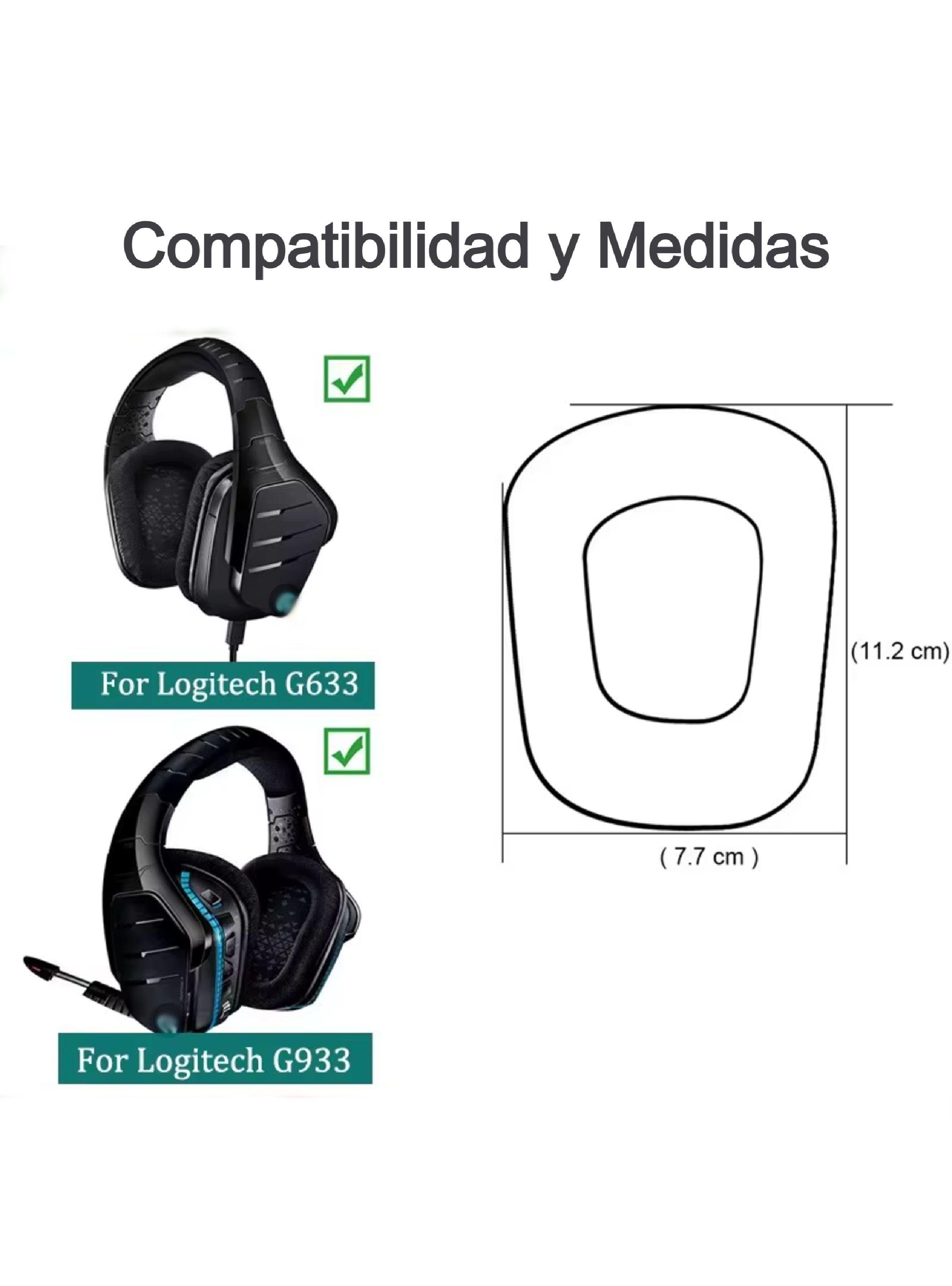 Almohadillas Para Audifonos Logitech G633 G933 Tela Malla-2