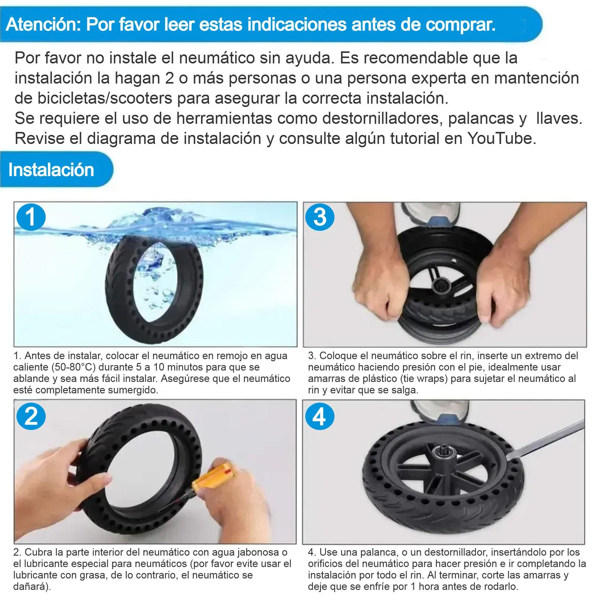 Neumático Solido Rueda Caucho 8.5x2 81/2x2 Para Scooter M365-7