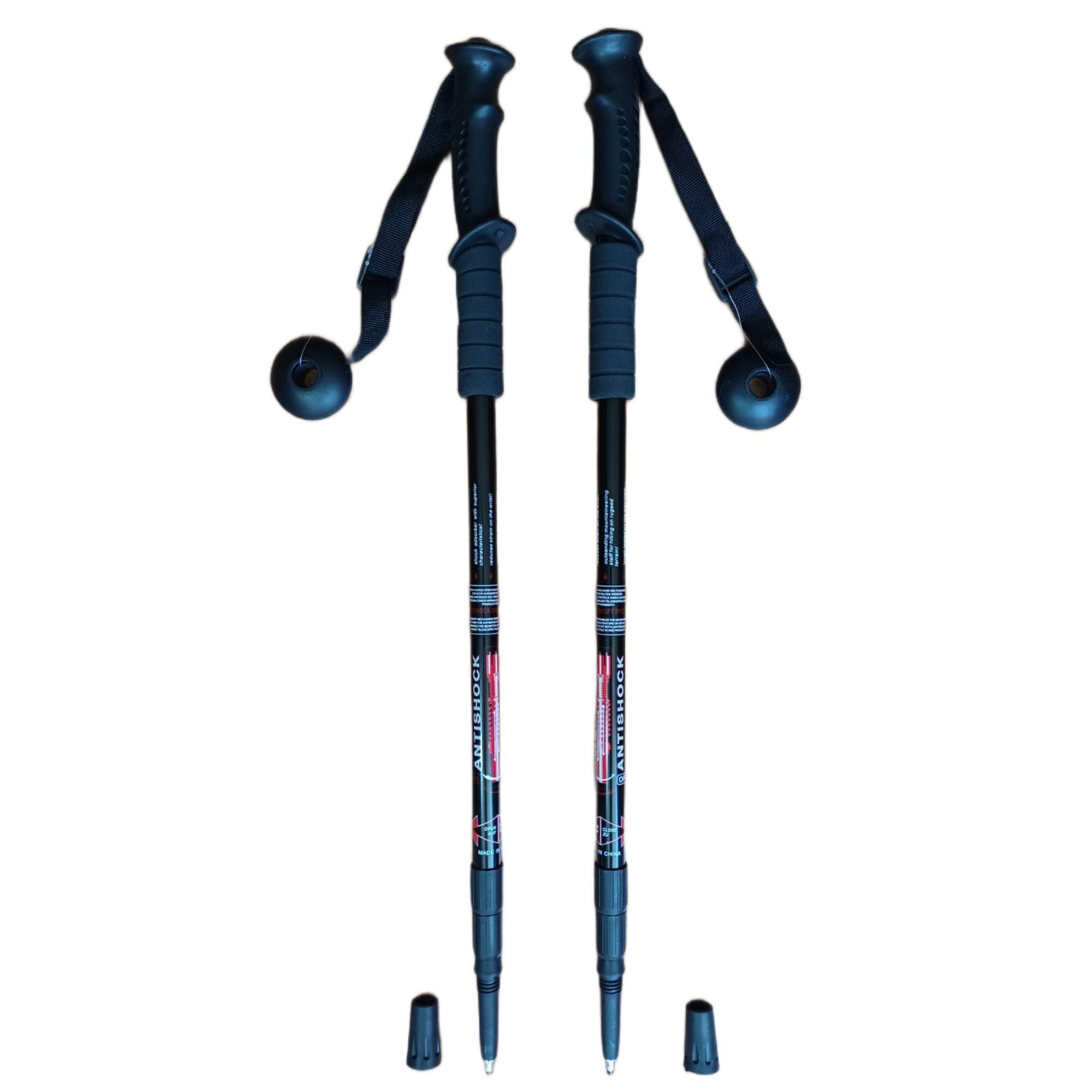 Pack 2 Bastones Trekking Palos Senderismo 3 Tramos Antishock-5